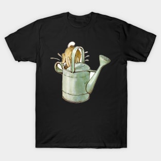 Peter Hides in a Watering Can - Beatrix Potter T-Shirt